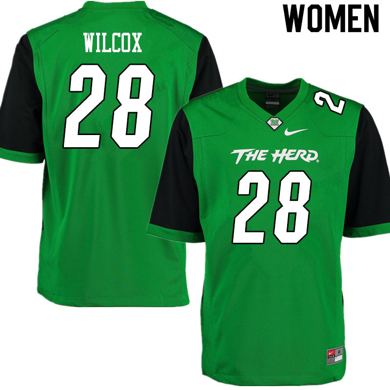 Women #28 Cedrick Wilcox Marshall Thundering Herd College Football Jerseys Sale-Gren